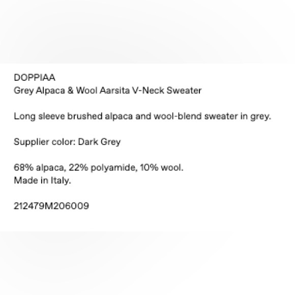 DOPPIAA Alpaca-knit V-neck Sweater (size S) - Picture 9 of 9